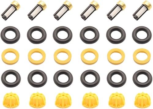 Juego de 6 sellos de reparación de inyector de combustible para BMW E36 E46 E39 FJ357 325i 325is 325iX 750iL 850CSi 850i 0280150440 0280150715