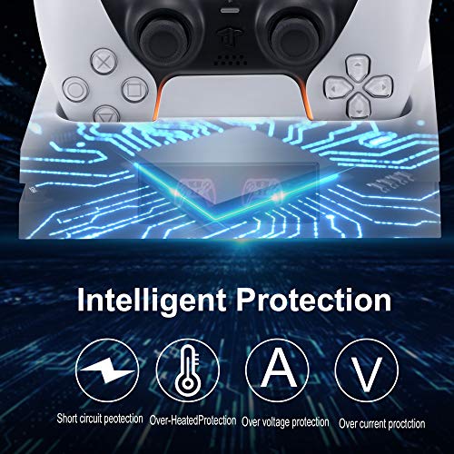 PS5 Controller Charger Station Square Charging Dock for DualSense Wireless Controller Play Station 5 Consle Orgaization Station PS5 Accessory for Controller Charging