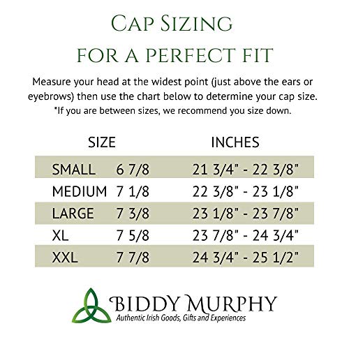 Biddy Murphy Authentic Irish Newsboy Flat Cap For Men, 100% New Wool Tweed Hat, Herringbone, Imported From Ireland, Large Gray #TOP1