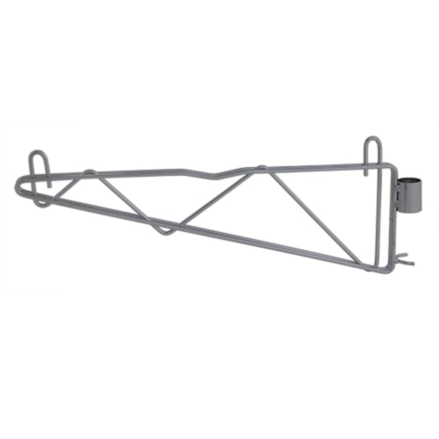 Quantum CB18GY Cantilever Single Shelf Post Wall Mount, Carbon Steel, Epoxy Coated, Gray, NSF