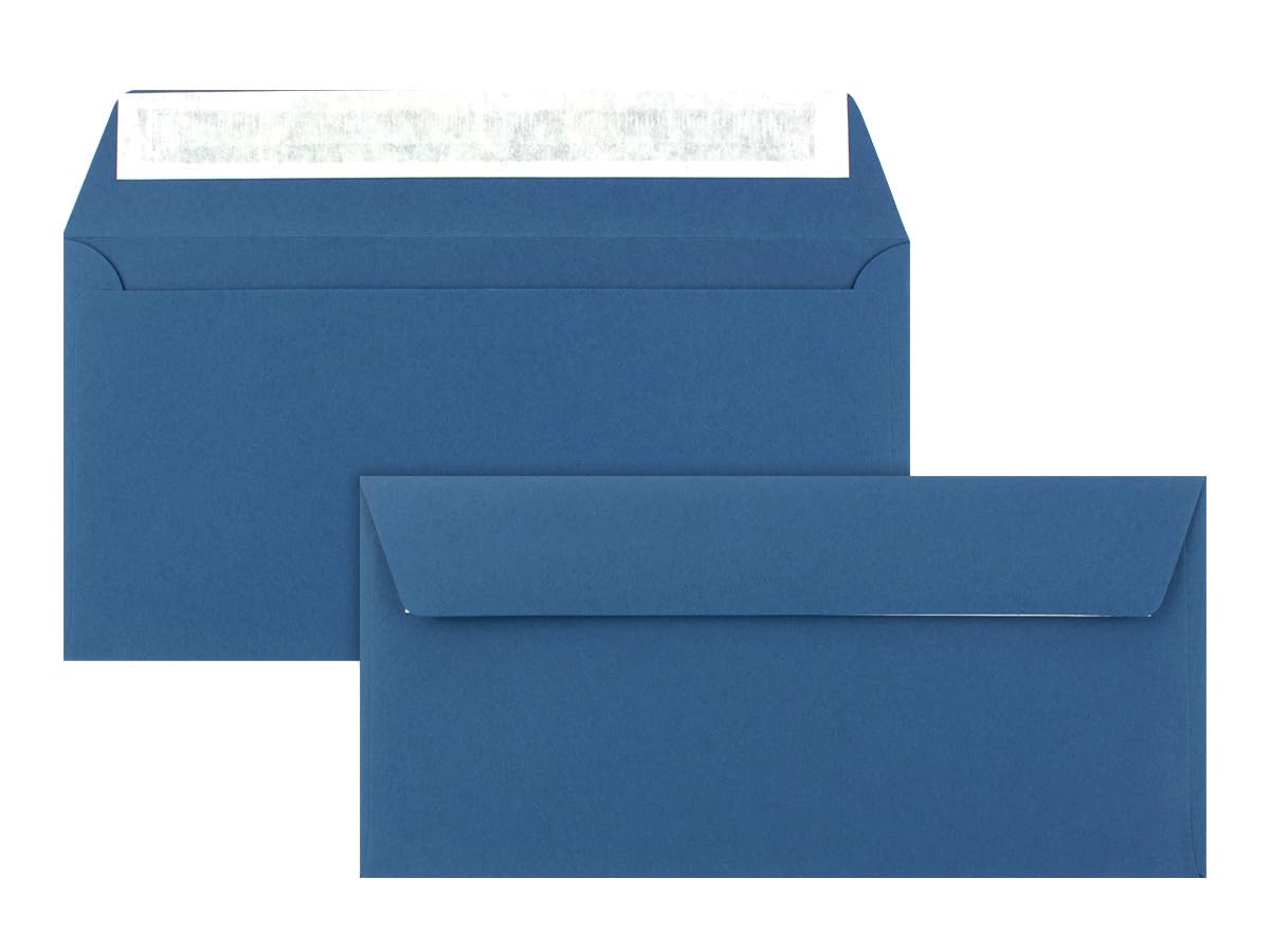 50x Quadratische Briefumschläge Royalblau – 15,5x15,5 Cm, 110 G/m², Mit Nassklebung