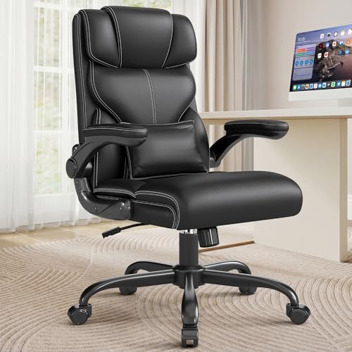 Executive Office Chair with Flip-up Armrests,Ergonomic...