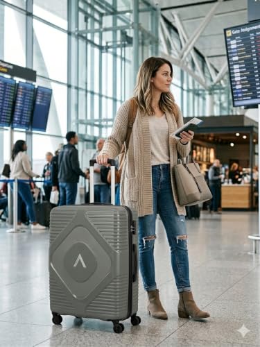 Image of Aristocrat Set of 3 Pc Cabin 55cm(Small) Check-in 66cm(Medium) Check-in 76cm(Large) 8 Wheels,Anti Theft Zipper, Combination Lock | 3-Year Warranty
