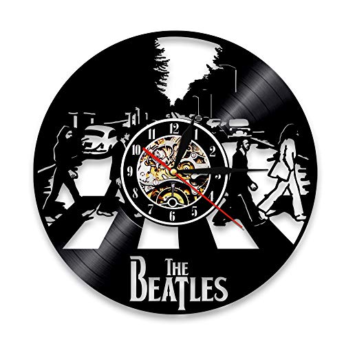 LittleNUM Vinyle Horloge Murale Horloge Murale Creative Mur de Horloge Beatles Horloge Murale Muet Famille Décoration… - Les Beatles, Paul McCartney, John Lennon, RIngo Starr, George Harrison LittleNUM Vinyle Horloge Murale Horloge Murale Creative Mur de Horloge Beatles Horloge Murale Muet Famille Décoration…