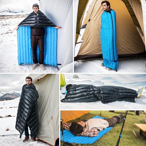 Tuphen 1.76Lbs Down Sleeping Bag 32-43℉ - Ultralight Sleeping Bag Cold Weather Compact Sleeping Bag For Adults thumb #2