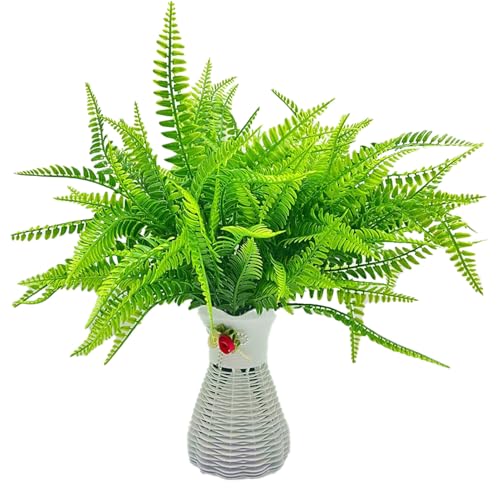 Eventerde Helechos Artificiales para Exteriores, Helecho Artificial De Boston, Simulación Realista De Verdor Natural Decorativo para Interiores Otoñales En Hogares Y Oficinas