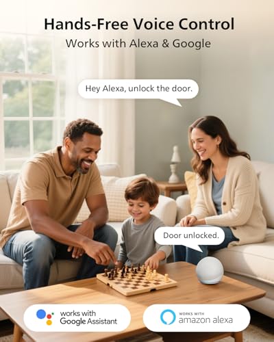 Image of Philips Wi-Fi Smart Door Lock with Handle, Keyless Entry Door Lock, Fingerprint Door Knob, App Remote Control, Auto-Lock, Keypad Deadbolt with Lever for Front Door and Bedrooms, Security Easy Install