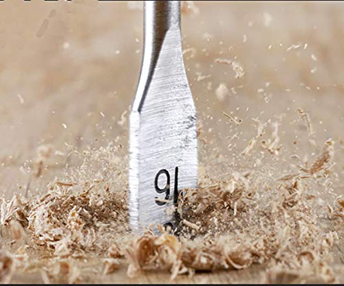 KAHEIGN 15Pcs Spade Drill Bit Set, 6mm - 25mm Titanium Coated Carbon Steel Paddle Flat Wood Drill Bit with Wrench and aAuxiliary Lever for Woodworking 5 KAHEIGN 15Pcs Spade Drill Bit Set, 6mm - 25mm Titanium Coated Carbon Steel Paddle Flat Wood Drill Bit with Wrench and aAuxiliary Lever for Woodworking - Image 5