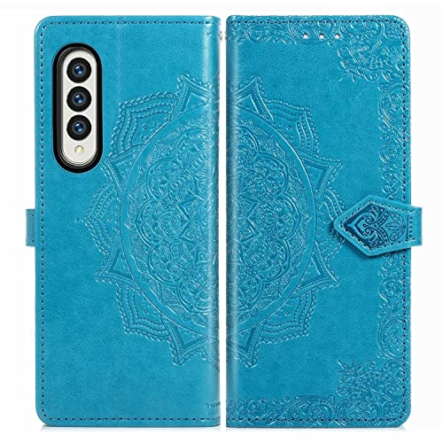Coque Samsung Galaxy Z Fold4 5G bleu rigide étui protection rigide - 4