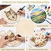 12 Inch Wood Circles for Crafts, 10Pcs Unfinished Wood Rounds for Cricut Projects, Burning, Painting, Door Hanger, DIY Wooden Crafts Gifts for Mother's Day Holiday Home Decor (10PCS) #4