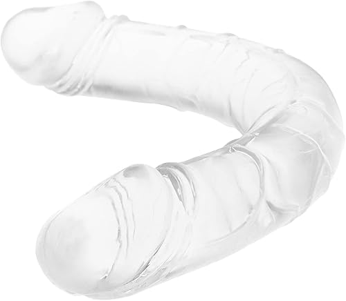 Miniatura 2 de Consolador doble de cristal de 9 pulgadas, consolador largo anal realista, suave y flexible, con venas y glande para adultos, juguetes sexuales para