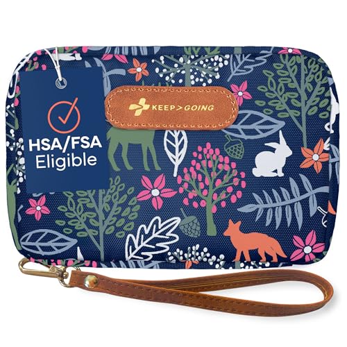 Image of KeepGoing Travel First Aid Kit for Kids – 130 Pc. for Car, Home, Purse, Diaper Bag & Backpack with Latex-Free Bandages - Mini First Aid Kit Travel Size TSA-Approved