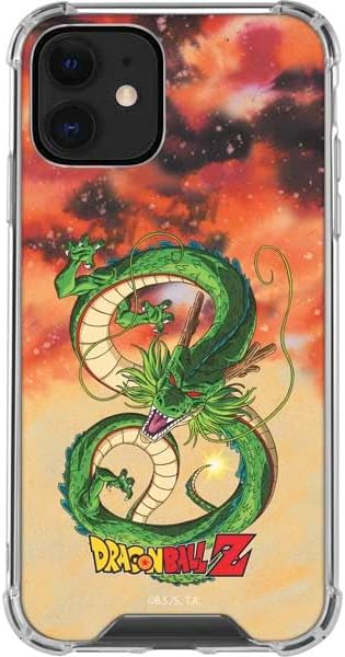 Skinit Clear Phone Case Compatible with iPhone 12 - Officially Licensed Dragon Ball Z One Wish Shenron Design