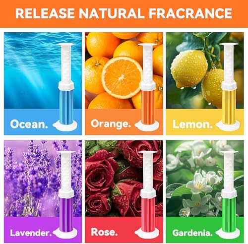 Gihen 84 Flowers Toilet Cleaner Gel Stamps 6 in 1 Air Freshener Effective Deodorizer Long - image 7