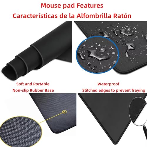 Tapis de souris imperméable grand format pour précision accrue - 6