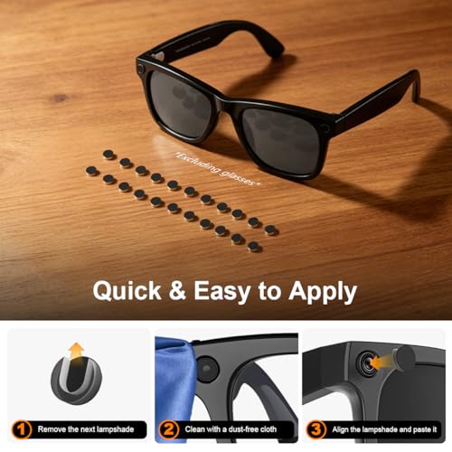 Image of ZORBES 20Pcs LED Light Blocking Stickers Compatible with Ray-Ban Meta /Wayfarer /Oakley /Skyler /Headliner Smart Glasses, Camera Privacy Cover Accessories, Protective Soft Diffuser Indicator Lights