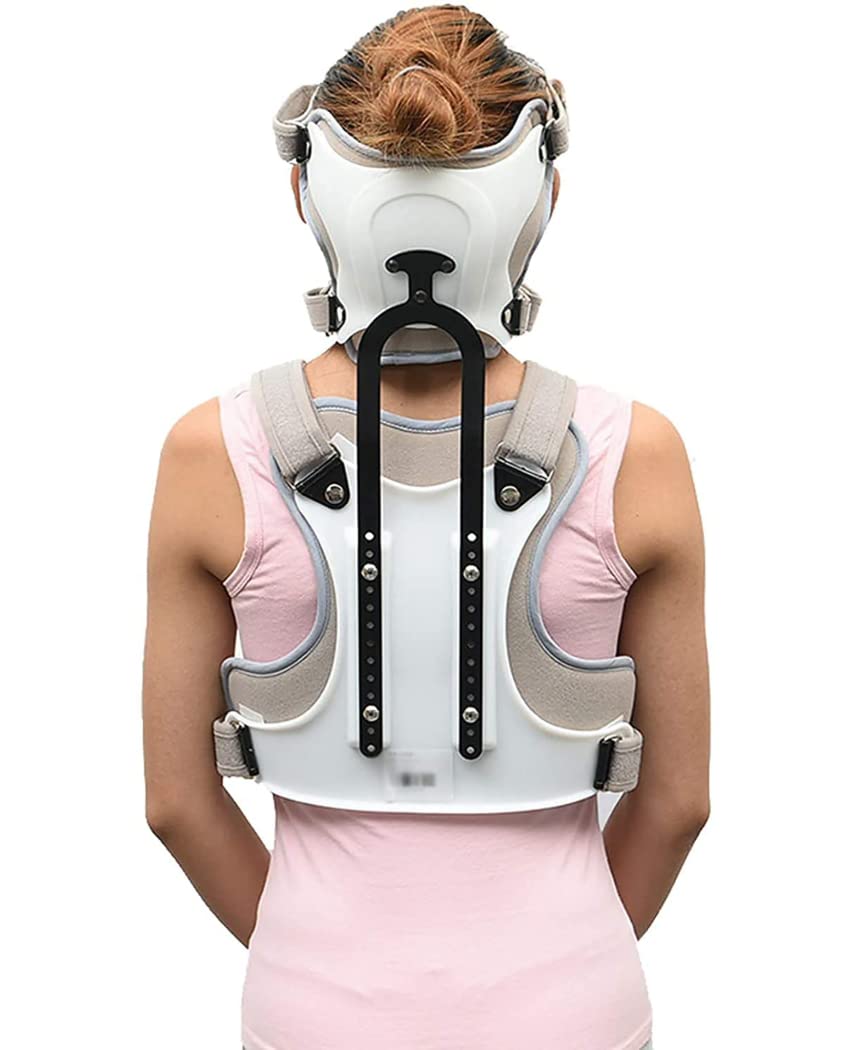 Cabeza Ajustable Cuello Órtesis torácica Dispositivo de tracción Cervical Soporte Lumbar en U Soporte de fijación de rehabilitación Cervical para Lesiones de Tejidos Blandos