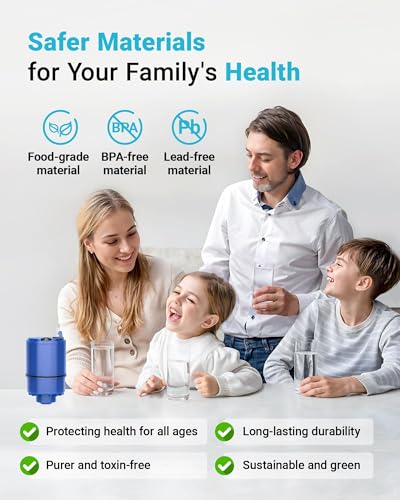 Image of AQUA CREST Faucet Filter Replacement, 8 Pack, NSF 42 Certified