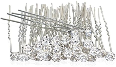 GBSTORE 12 Pcs Transparent Crystal Rhinestones Hair Pins, Beautiful Hair Accessories for Every Occasion