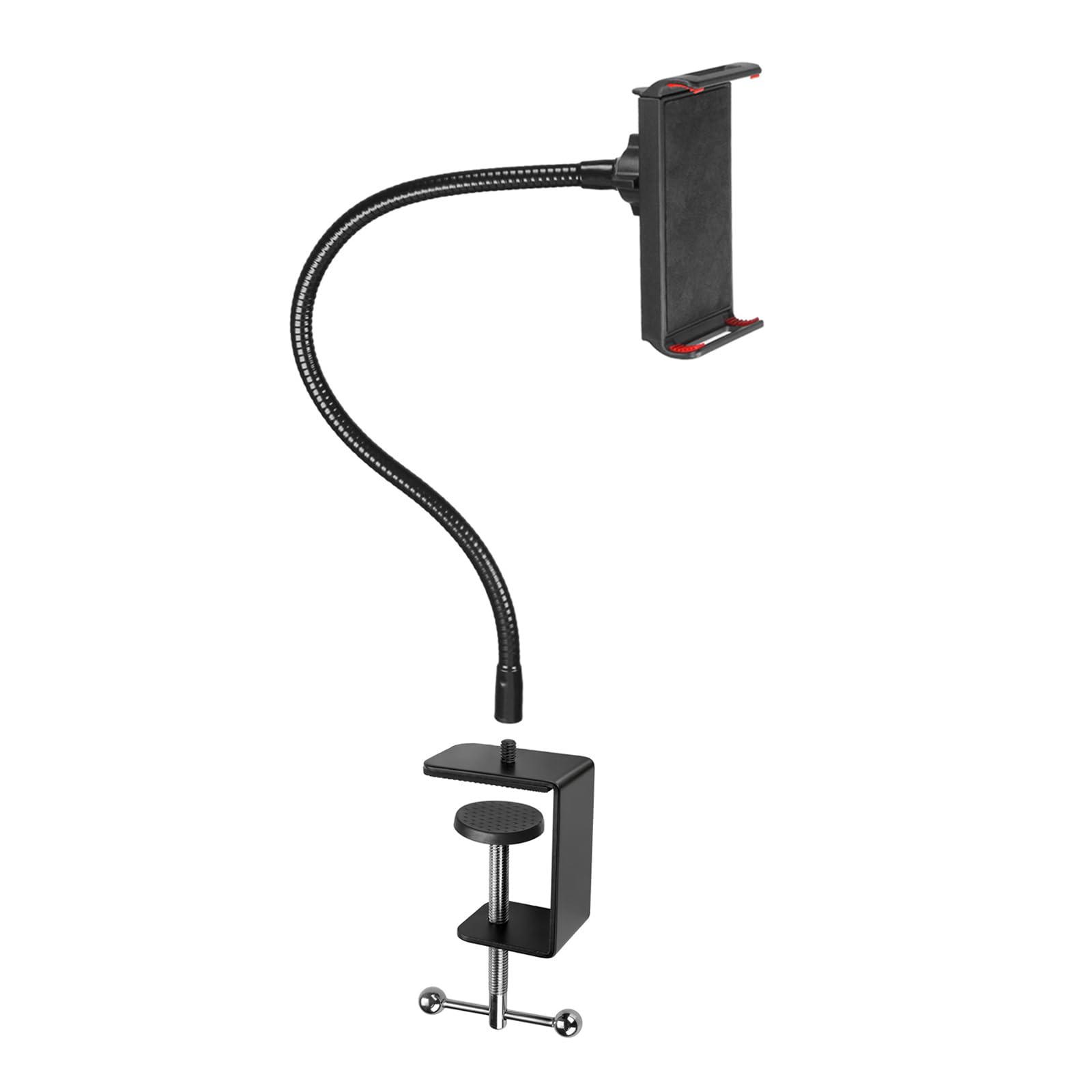 Maxtonser Flexible Swanneck Phone Panel Mount Degree Twist Metal Grip For four point seven 11 Foot Devices Modifiable Arm Lengths