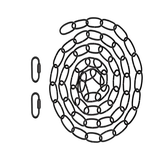 Image of Aspen Creative 21108-91,Steel 6 Feet Heavy Duty Chain & Quick Link Connector for Hanging Up Maximum Weight 40 Pounds-Lighting Fixture /Swag Light /Plant in Matt Black.11 Gauge.