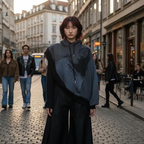 Pull surdimensionné mode irrégulier pour affirmer votre singularité - 2