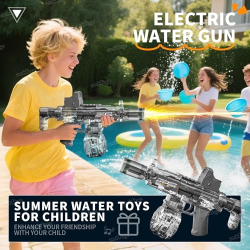 Image of Zest 4 Toyz Electric Water Gun Toy for Kids | USB Rechargeable Water Gun | Electric High-Pressure Automatic | Long-Range Shooting | Summer Beach Toy for Boys & Girls - Multi