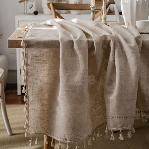Nappe en lin réutilisable et lavable pour table de salle à manger