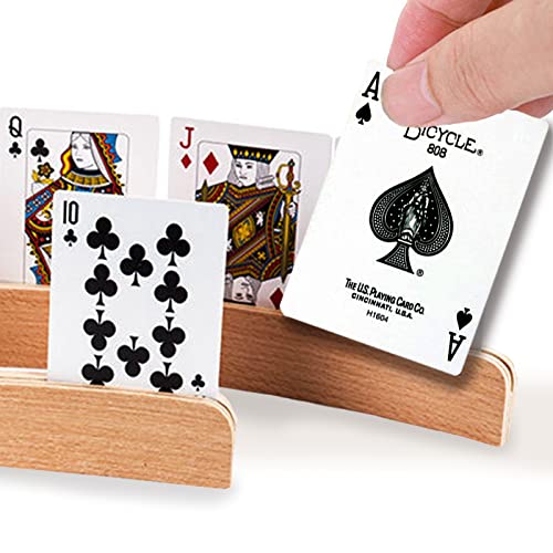 Roselee Kartenhalter Kinder, 2 Stück Kartenhalter Spielkarten Freisprech Kartenständer Kinder Spielkartenhalter Holz Spielkartenhalter für Senioren – Bild 6