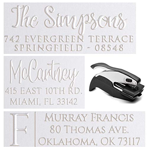 15+ Embosser Designs Personalized Custom Address Embosser Seal Desk Handheld Wedding Invitation Seal Embosser Personalized Customized 2" X 1" (Rectangle Embosser1) #TOP22