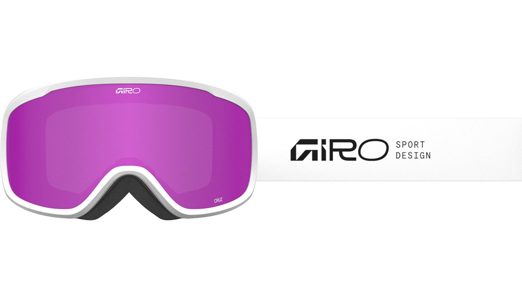 Giro Cruz Snow Goggles Ski Snowboard Goggles Unisize Ski Goggles with EXV Wide Vision, Anti-Fog, OTG Suitable for Glasses Wearers, Helmet Compatible Colour: Stacked White – Lenses: Amber Scarlet