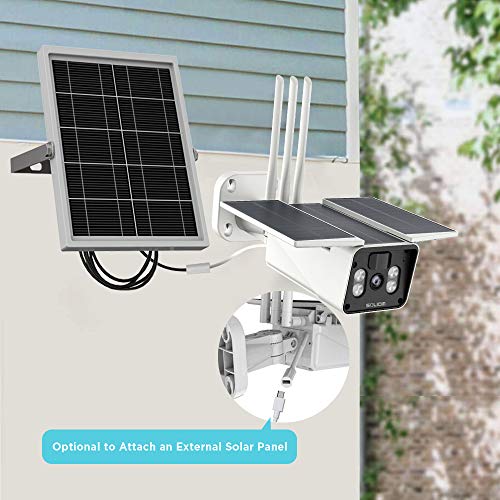 SOLIOM Outdoor Home Security Solar Battery Camera, S90 Pro 1080P Wireless Smart IP Cam with Night Vision, Two Way Audio and Accurate Motion
