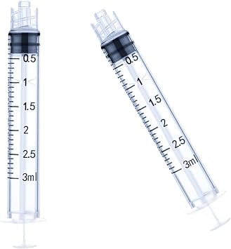 3ml Luer Lock Syringe without Needle - Sterile, Individually Wrapped (No Needle) 20 Pack Syringes