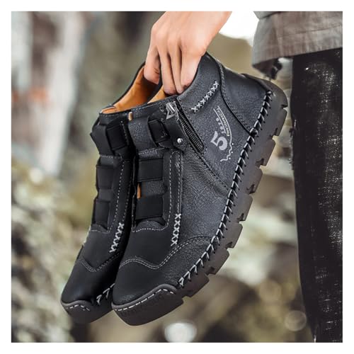 Matufit Men's Waterproof Non-Slip Orthopedic Shoes, Fashionable Side Zip Slip-On Flats for Comfort and Support, Perfect for Everyday Wear2