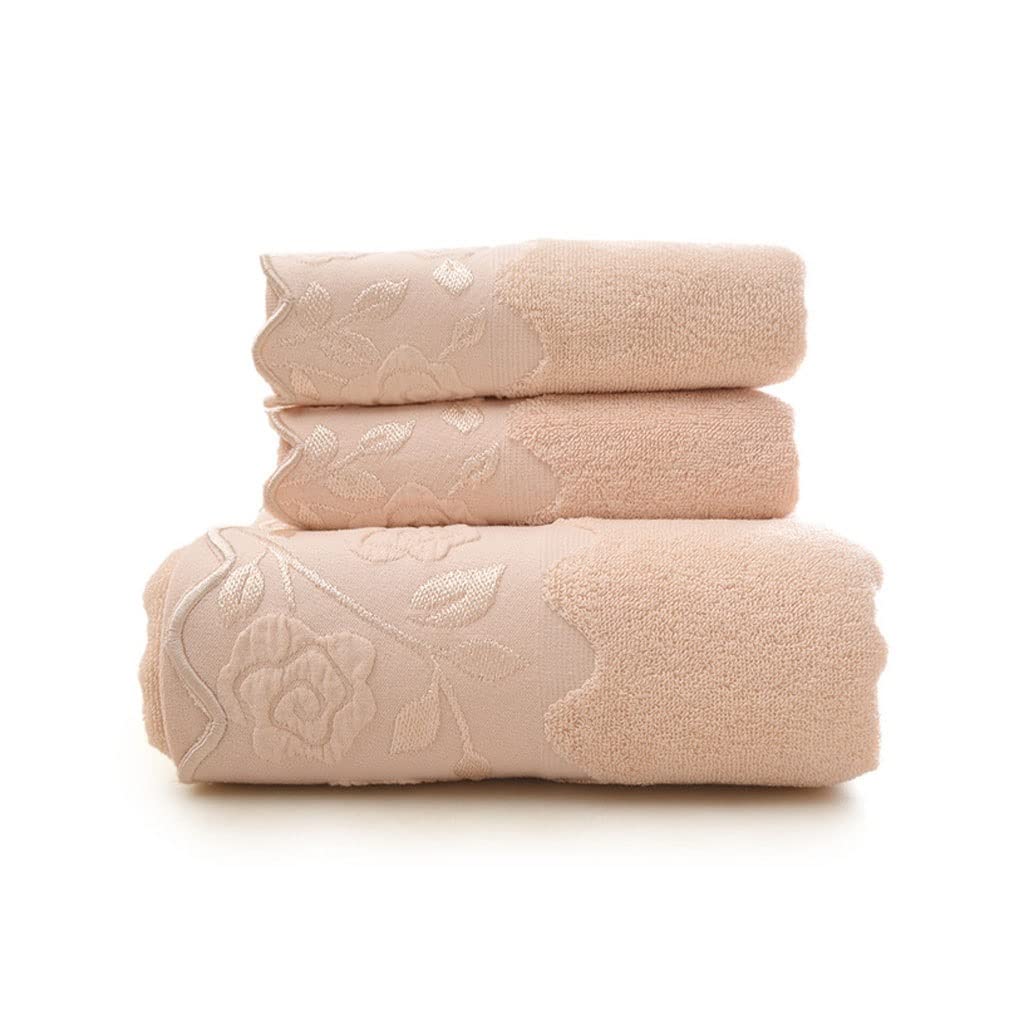Toallas suaves para la cara en set de 3 piezas de algodón para un baño relajante