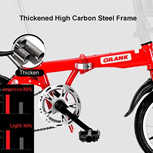 Mini Faltrad Rennrad Erwachsene Männlich Studentin Fahrrad City Bike Leichtes Fahrrad Herren (Größe: 14 Zoll / 16 Zoll / 20 Zoll) – Bild 5