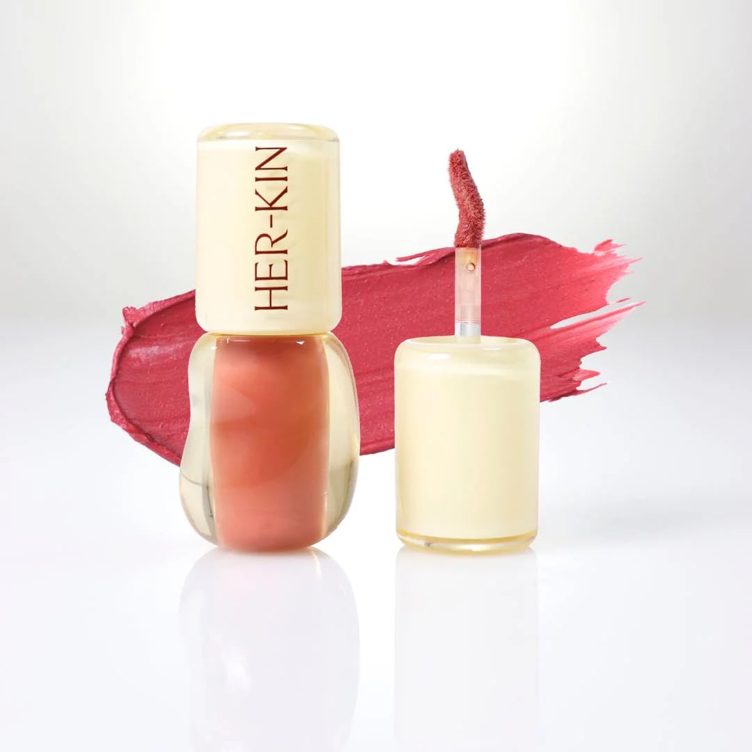 HER-KIN Cushion Lip Crème | Lightweight Soft-Matte Lip Cream | Hydrating Mousse Texture with Hyaluronic Acid, Shea Butter & Avocado Oil | Vegan & Cruelty-Free Lip Color (Coral Pink)-picture-42