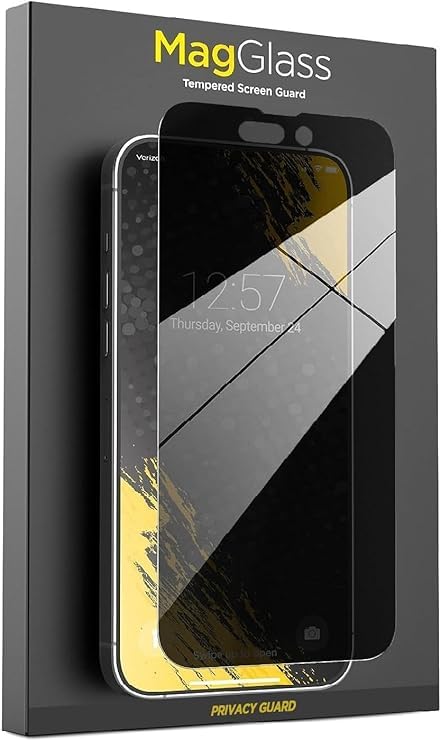 magglass Anti-Spy Privacy Tempered Glass for iPhone 17 Pro Max (Tinted) with Applicator