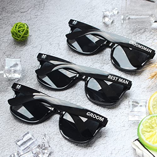 LotsBuyLots Groomsmen Sunglasses 7 Pack, Bachelor Party Supplies Sunglasses for Groom,Best Man,Groomsman3