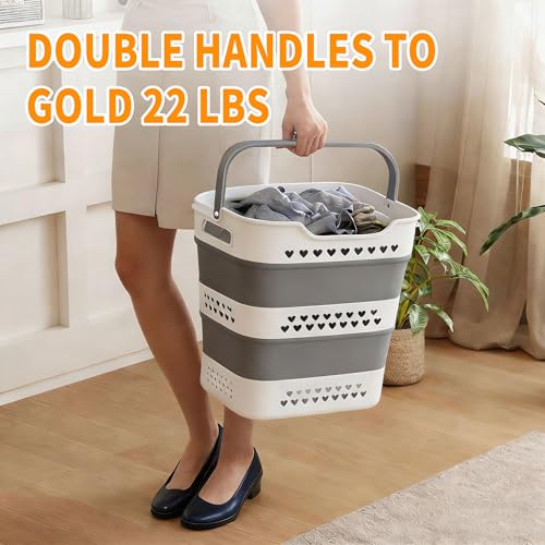 42L-Medium-Collapsible-Plastic-Laundry-Basket-with-Handles-Foldable-Laundry-Basket-Hamper-Pop-Up-Storage-Container-Organizer-for-Washing-Storage-Gery-17-Inch-13-Inch-15-Inch