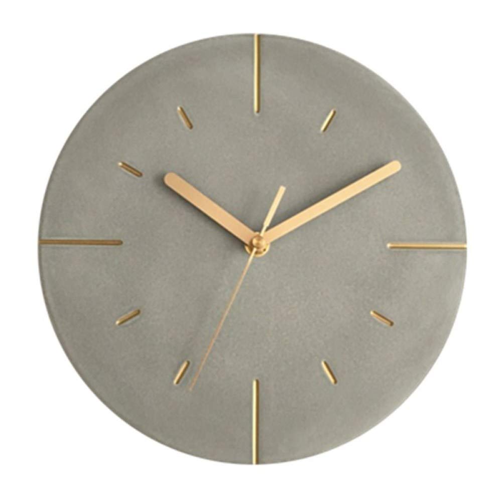 AAPIE Relojes de Pared de Estilo Industrial, Reloj de Pared silencioso, Relojes de Pared Redondos Decorativos, Reloj de Pared con batería, Adorno Grande