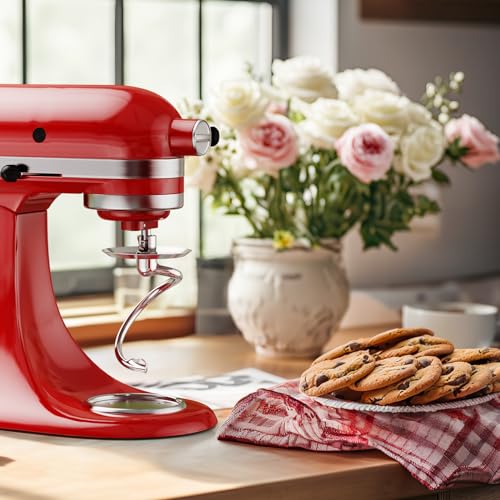 Image of GVODE Stainless Steel Spiral Dough Hook for KitchenAid Stand Mixer, Bread Hook Attachment Fits 4.5-5 QT Mixing Bowl for Tilt-Head Stand Mixers, For KitchenAid Stand Mixer Accessories, Dishwasher Safe