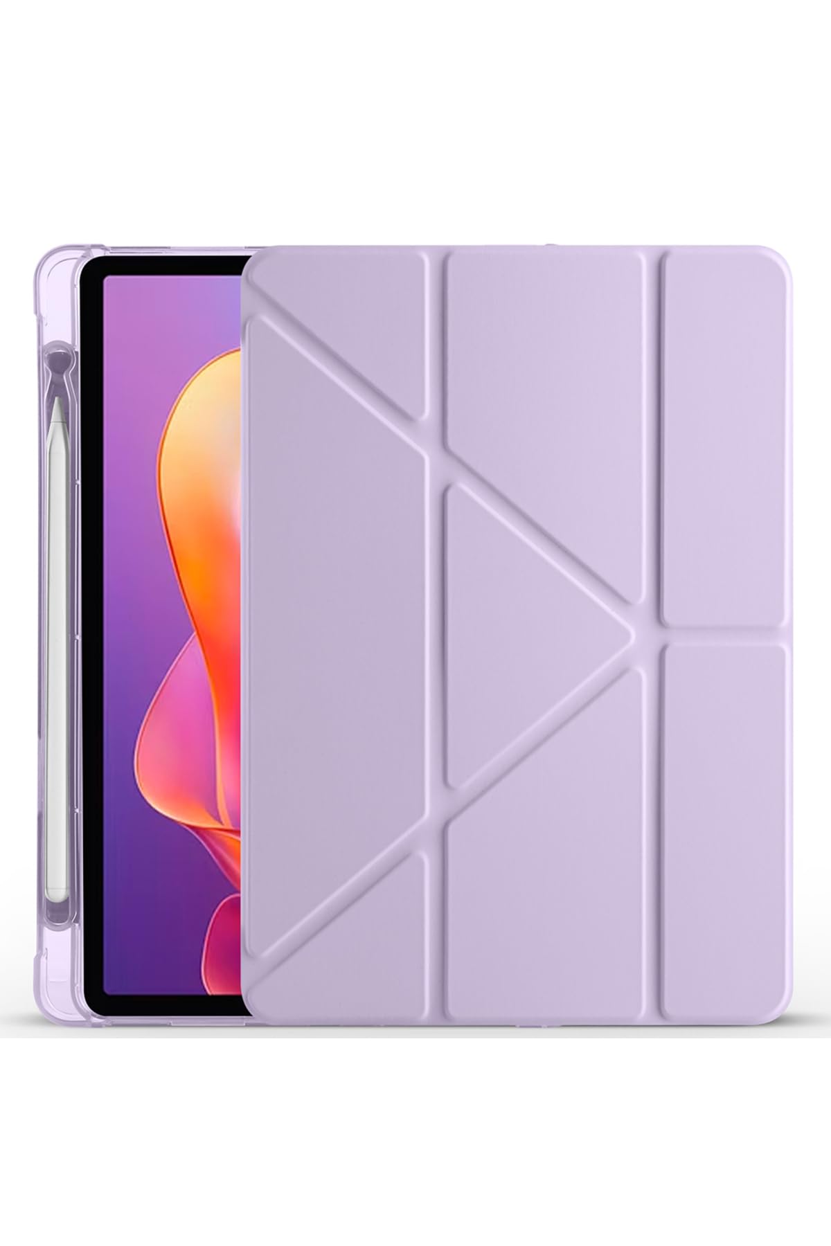 CONSTRAIN - Redmi Pad 2 ile Uyumlu Kılıf Tri Folding Kalem Bölmeli Standlı Kılıf - Gri