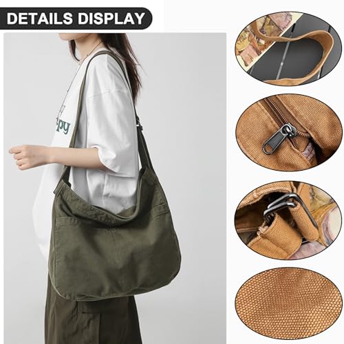 Bolso cruzado casual de lona KAMEILONG para mujer miniatura 4