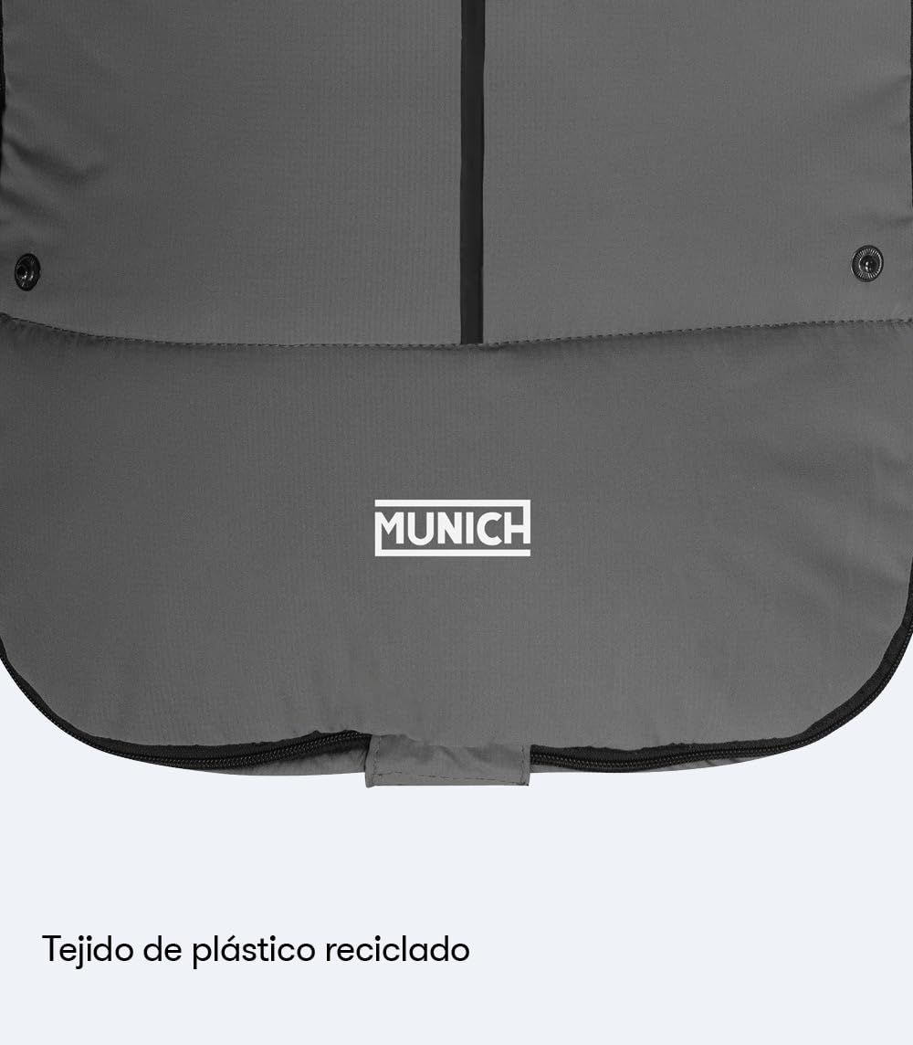 Munich Mun15 Universal-Fußsack für den Winter, hält das Baby warm, wasserdichter Fußsack für Kinderwagen (grau)