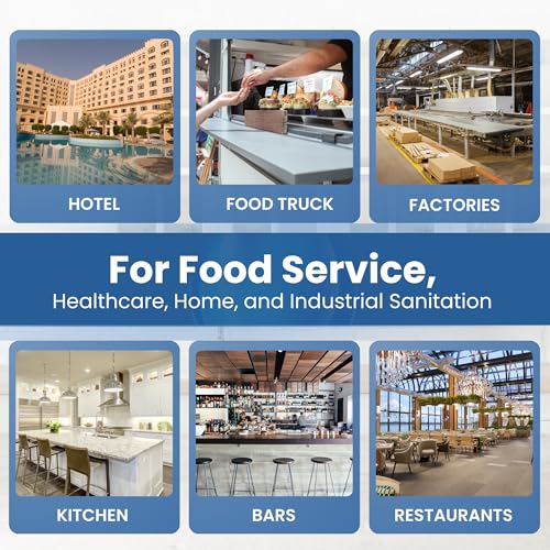 Image of 200 Chlorine Test Strips for Food Service - 0-500 ppm Bleach Sanitizer Testing Strips - Works Well with Popular Sanitizers - Ideal for Restaurants, Bars, Cafes, Food Trucks, Kitchens, Daycares & More