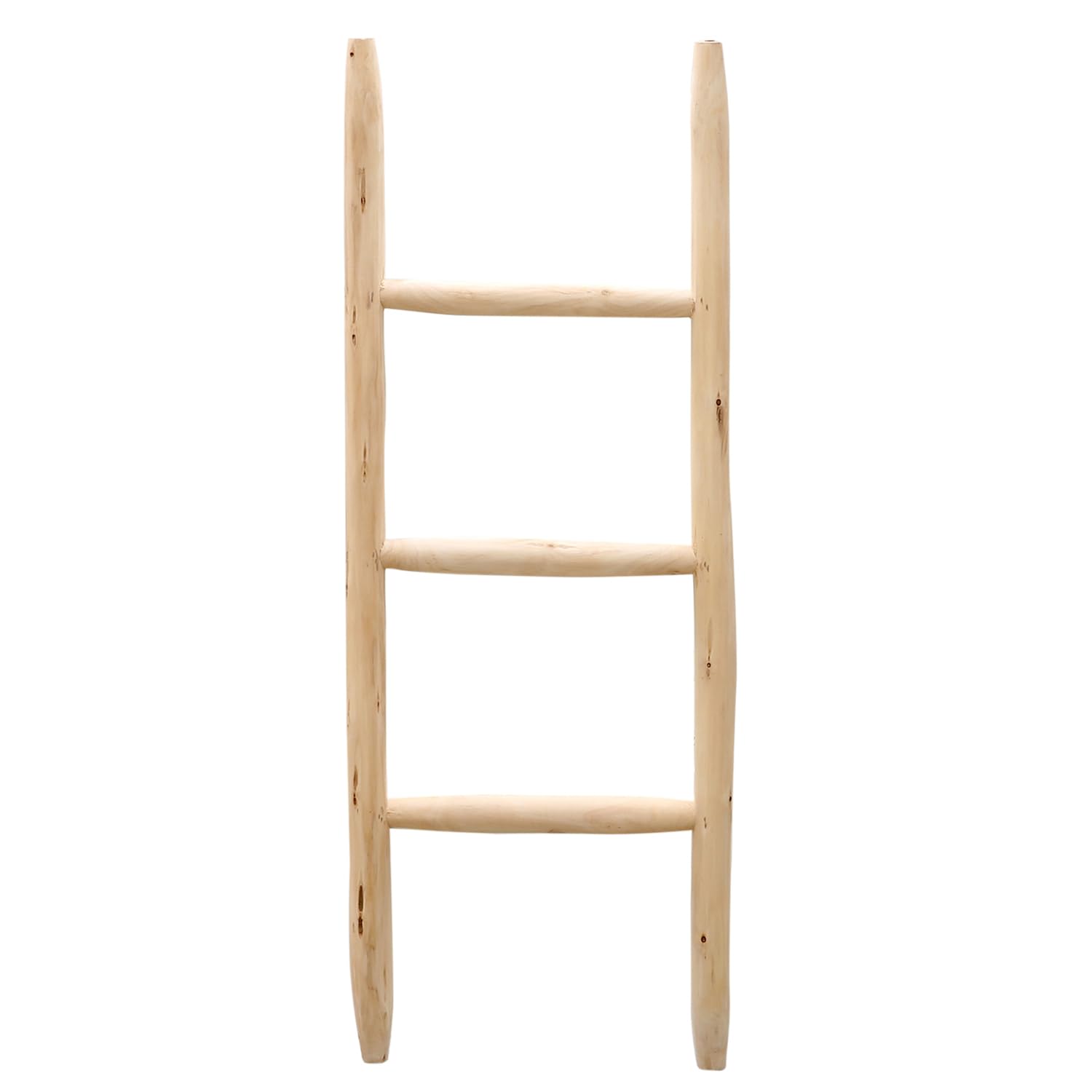 Dekorative Holzleiter Manoni handgefertigt aus Holz in Natur 92 cm