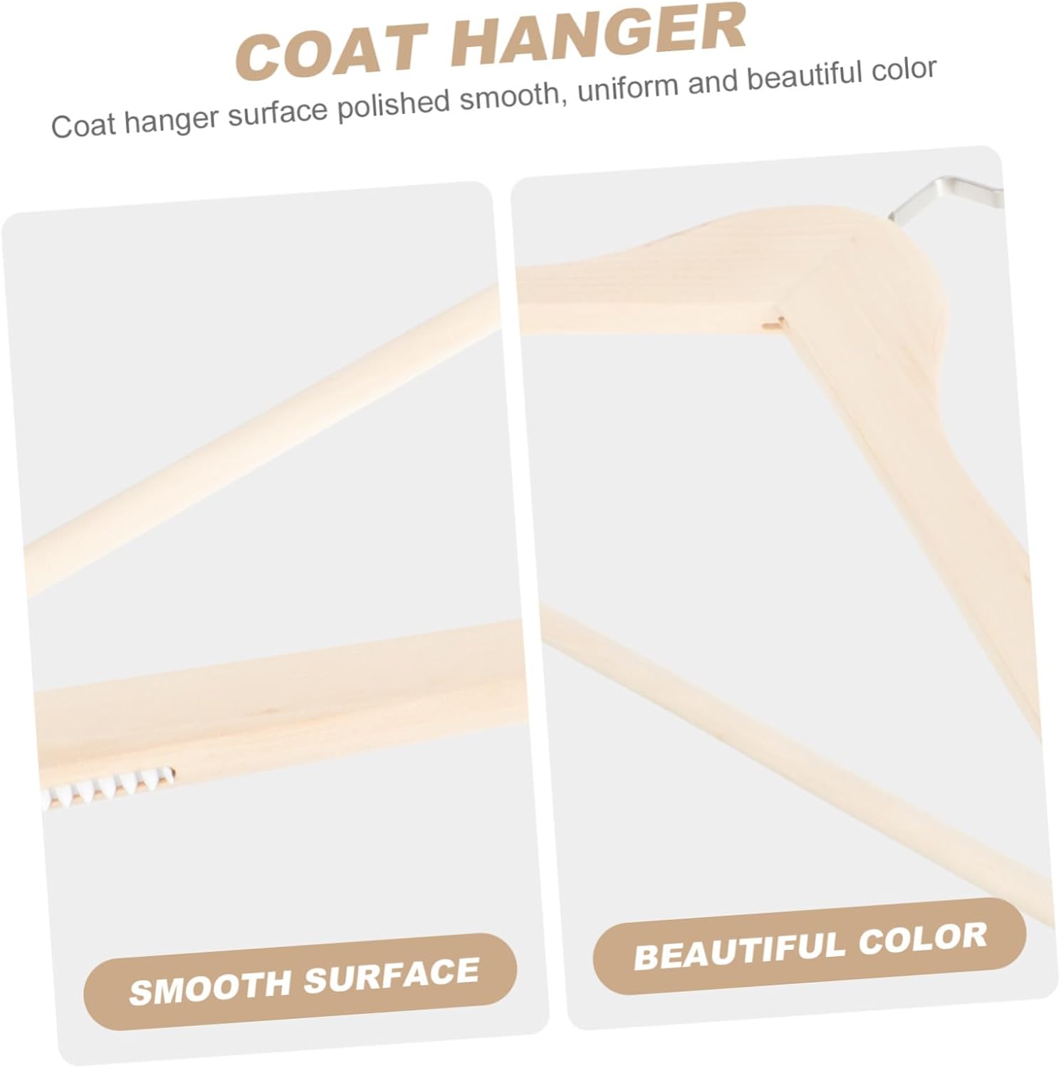 10pcs Non- Wooden Clothes Hangers Swivel Hook Vintage Design for Skirts Coats and Pants and Smooth Finish for Closet Organization