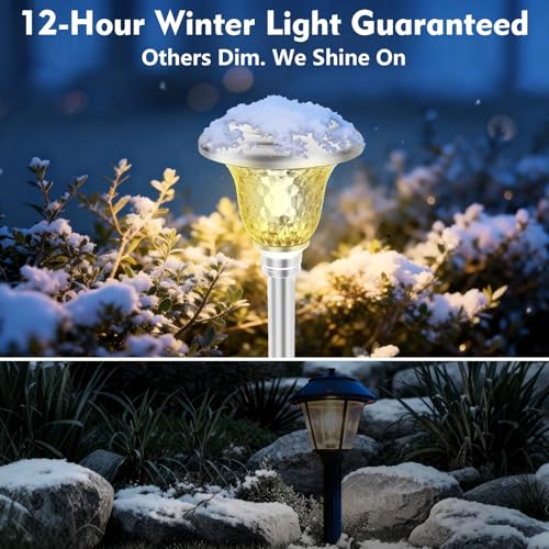 BEAU JARDIN 8 Solarleuchte Garten LED Außenleuchte Auto EIN/Aus Edelstahl Garten Solar Leuchten wasserdichte Strahler Leuchten für Terrasse Auffahrt Deck Hof Hochzeit LED Beleuchtung Dekoration - 4