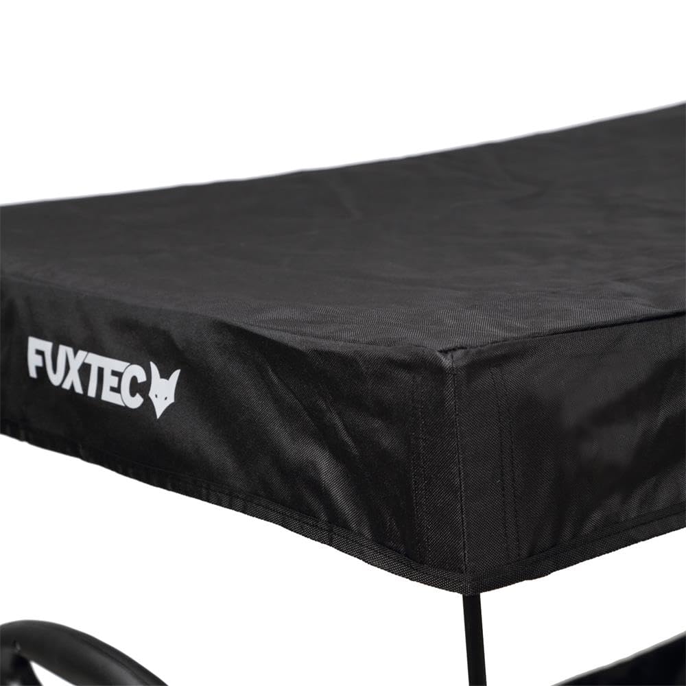 Carrello pieghevole Bollerwagen City per il trasporto di bambini con tetto di protezione UV FUXTEC City FX-CT500 Nero